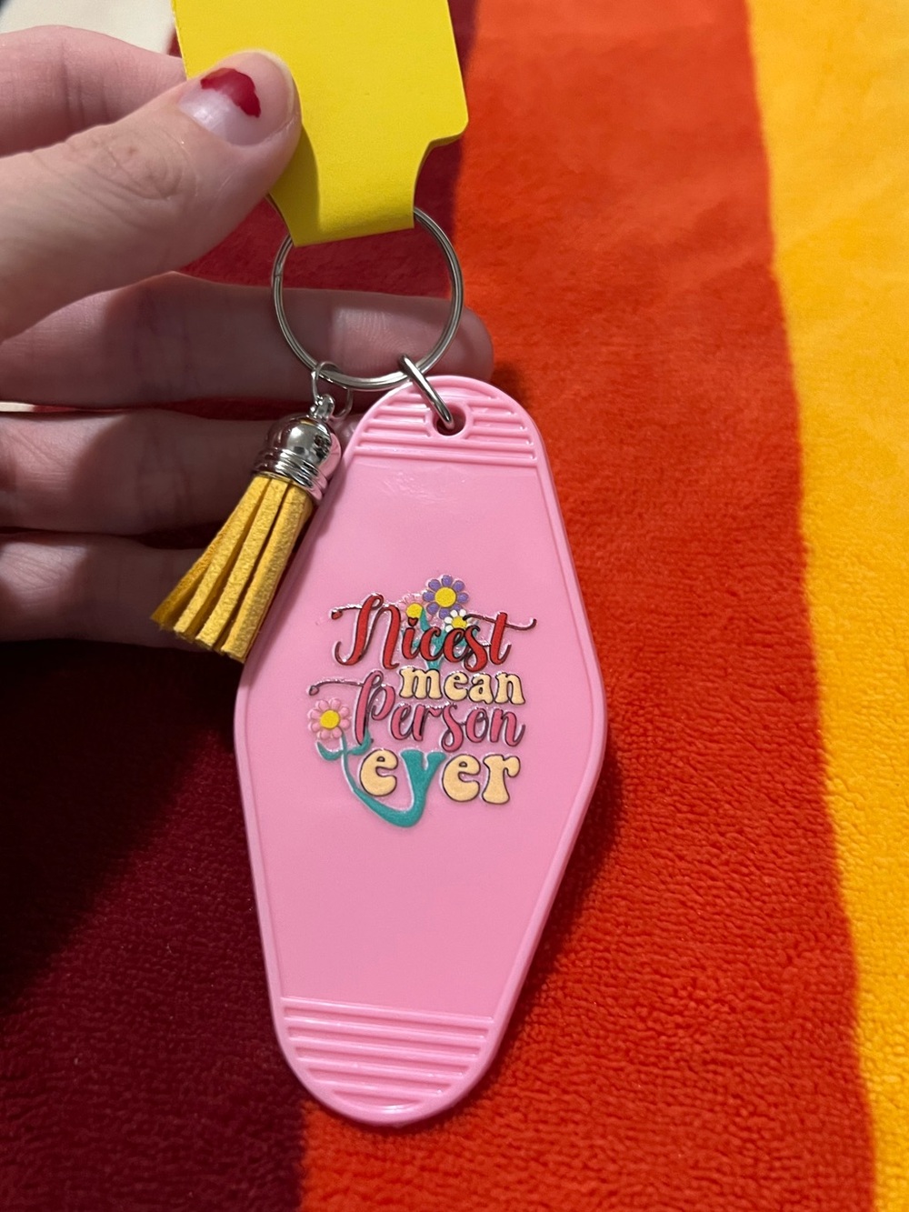Nicest Mean Person Ever Keychain 🌺3/$15 🌺